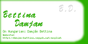 bettina damjan business card